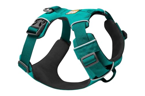 Ruffwear, Front Range Dog Harness, Reflective and Padded Harness for Training and Everyday, Aurora Teal, Medium